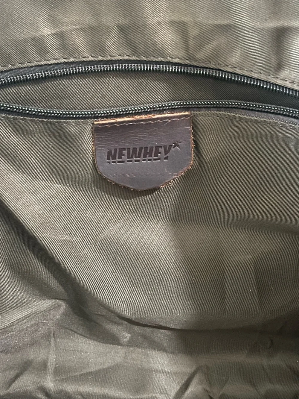 NEWHEY 55L Waxed Canvas & Leather Weekender Duffel Bag Brown